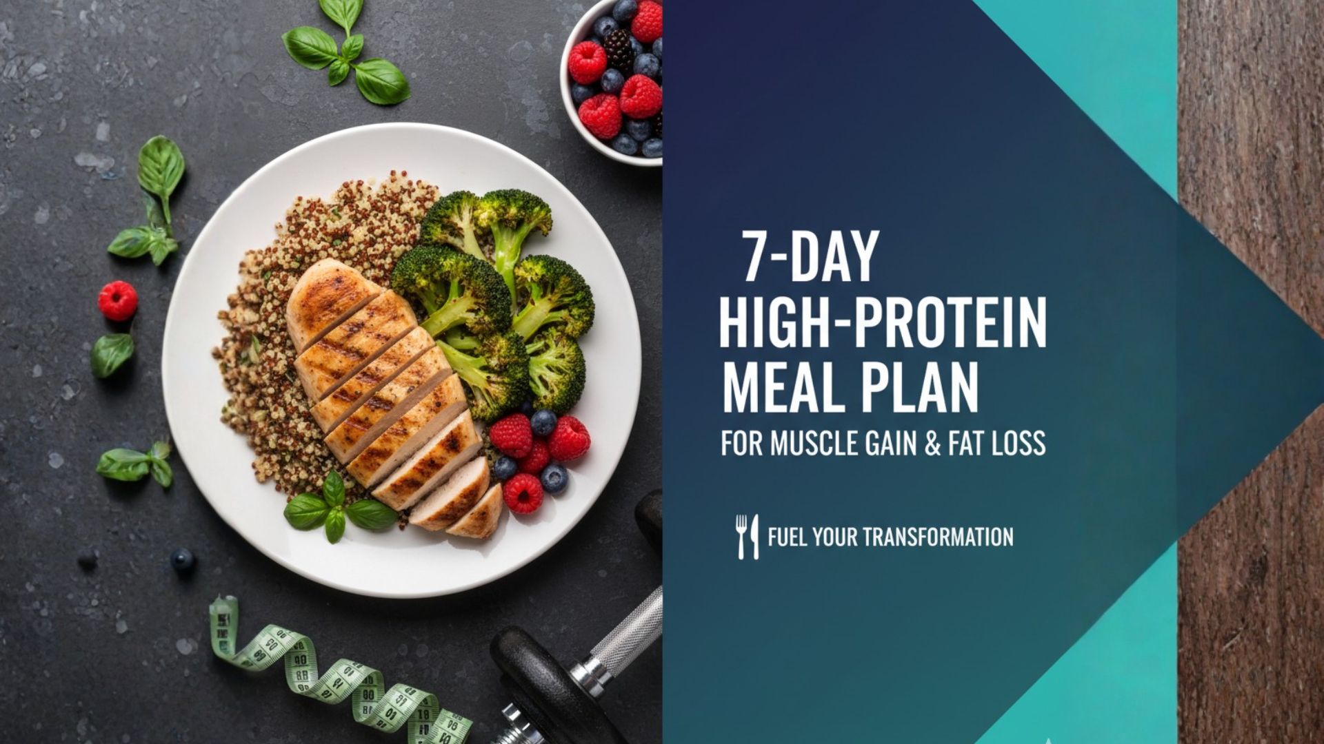 7-Day High-Protein Meal Plan for Muscle Gain & Fat Loss