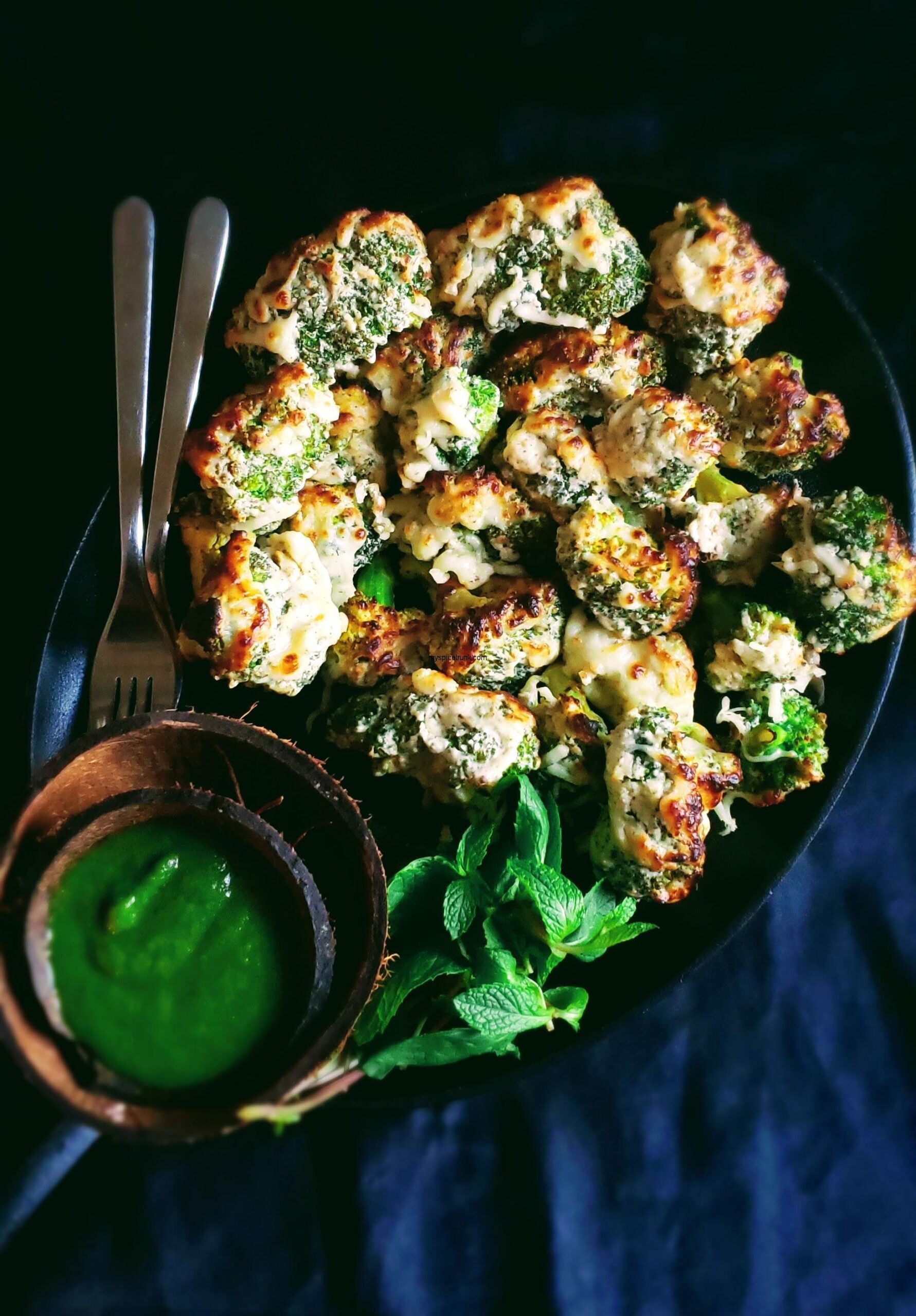 Malai Broccoli (creamy marinated broccoli)