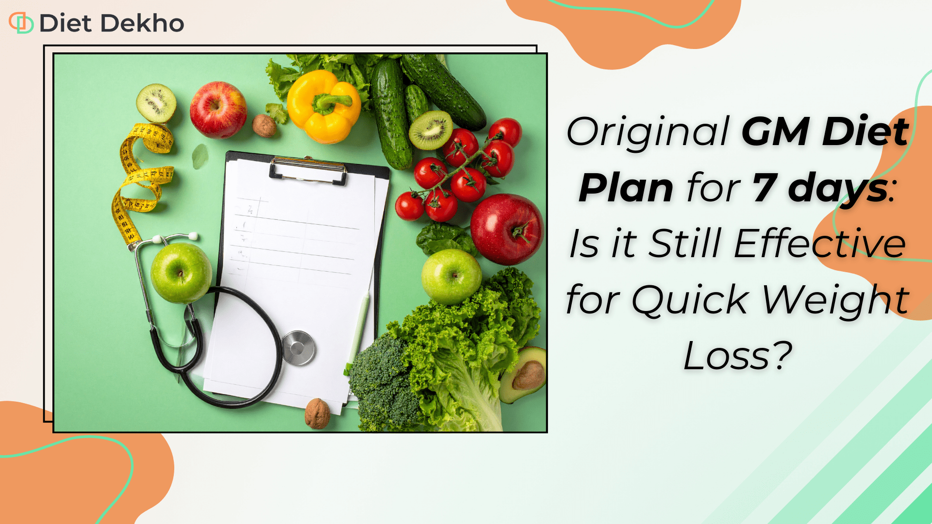 Original GM Diet Plan Indian Vegetarian Plate