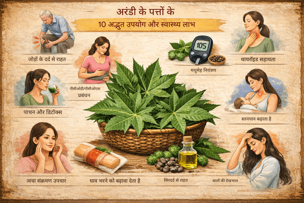 अरंडी के पत्तों 10 के फायदे 
