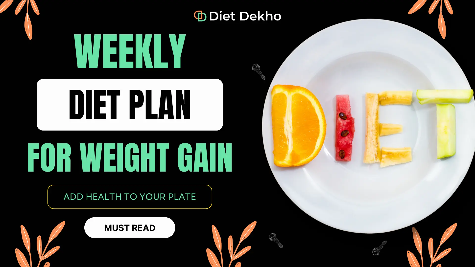 weekly diet plan for weight gain