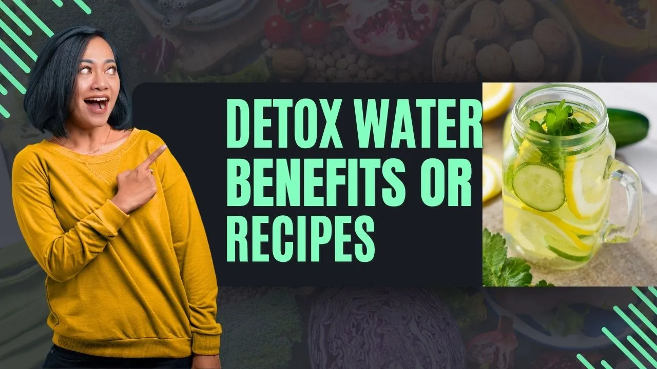 Infused water for detox with lemon and mint in a glass bottle